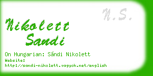 nikolett sandi business card